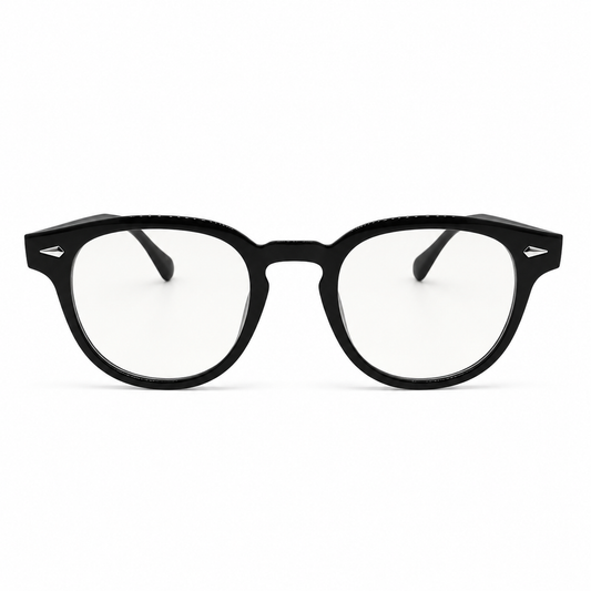 Round black transparent shades