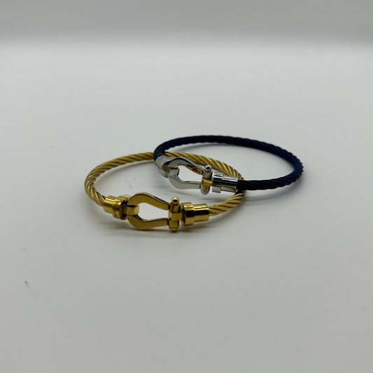 Gold and Blue Bracelet
