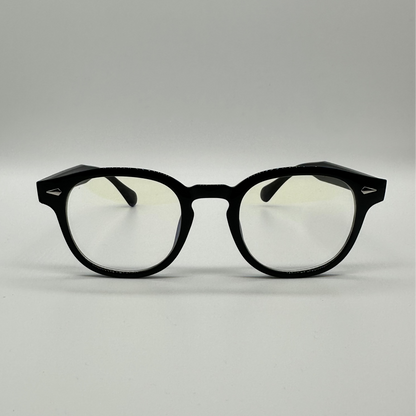 Round black transparent shades